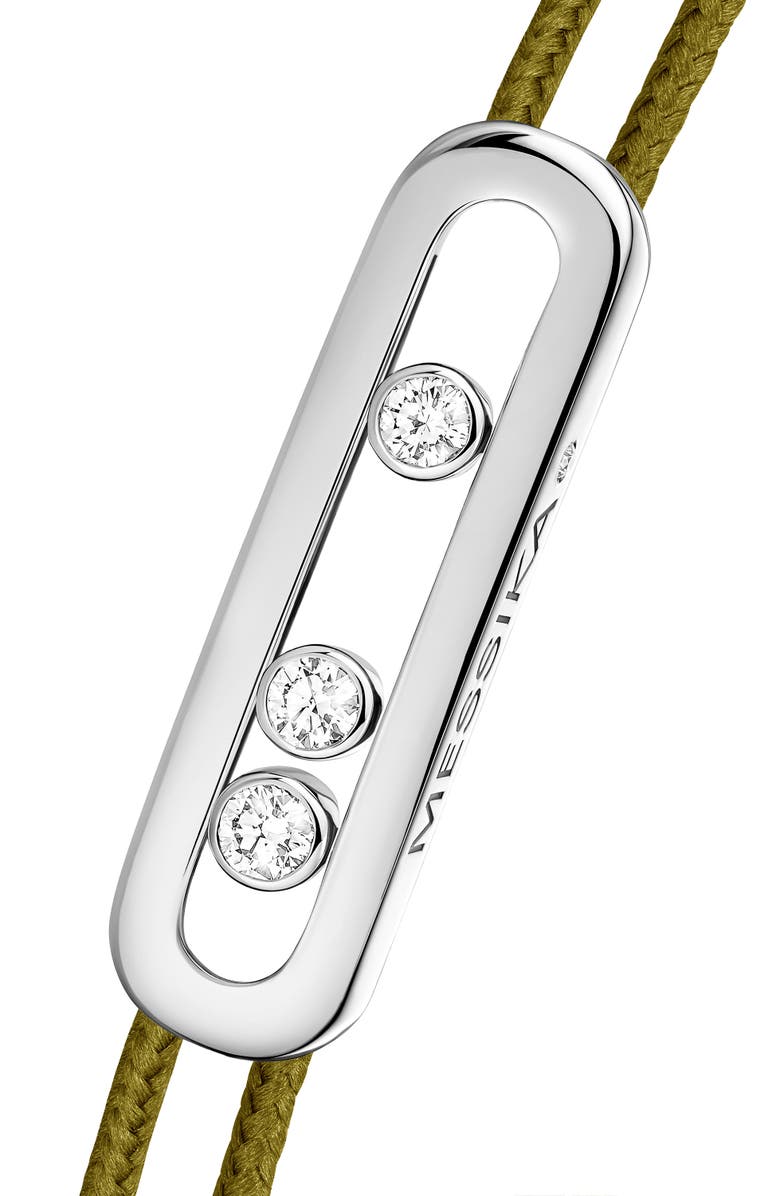 Messika Care Diamond Cord Bracelet, Alternate, color, White Gold