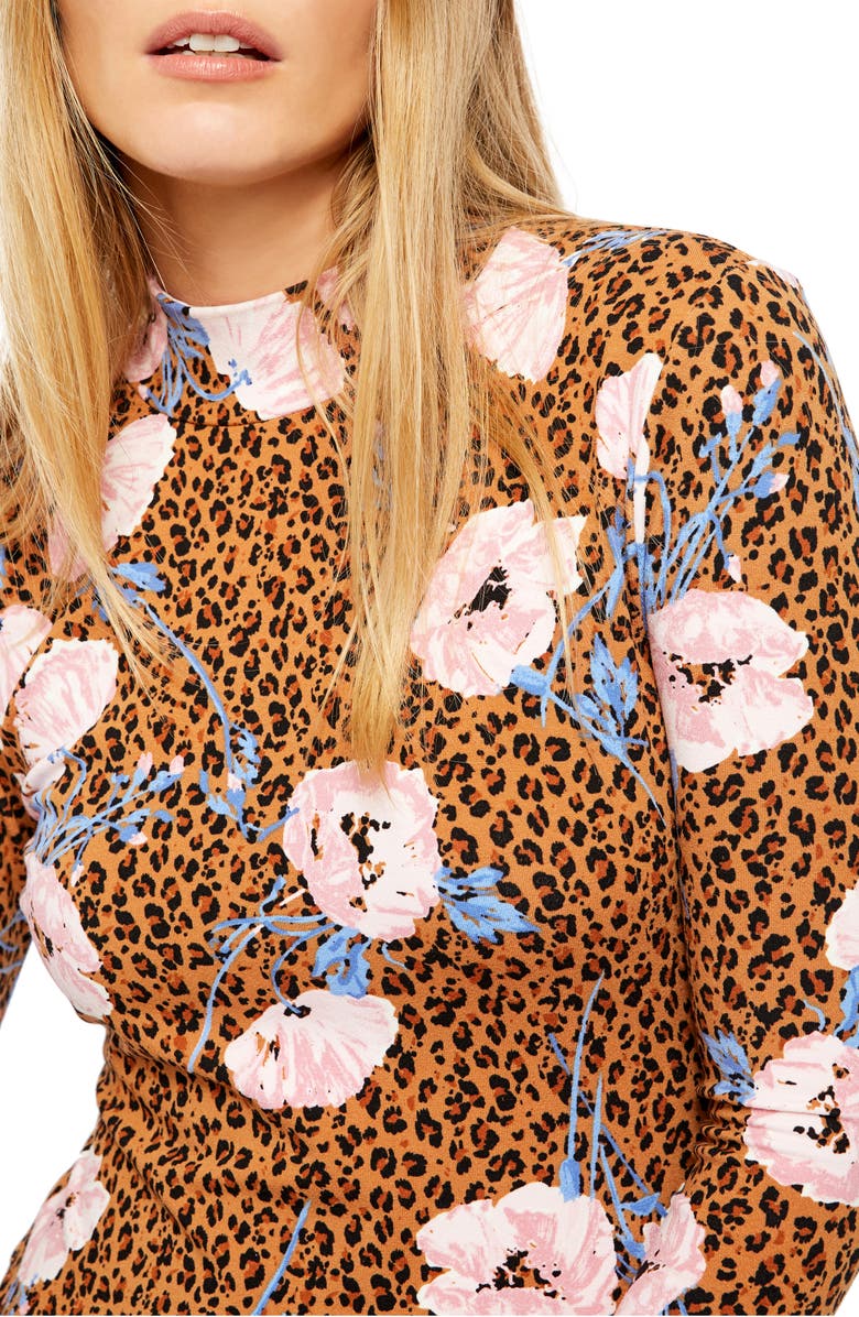 Free People Retro Romance Mixed Print Long Sleeve Dress, Alternate, color,