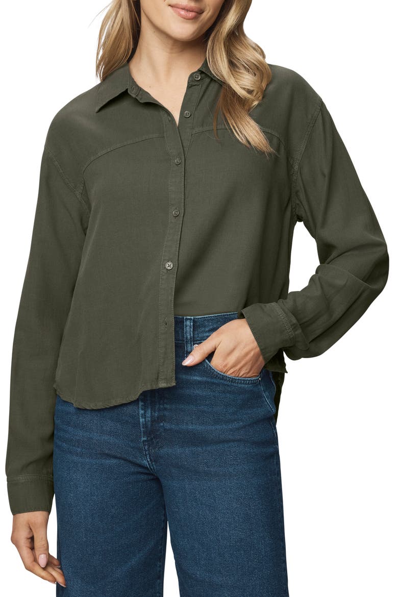 Joanne Button-Up Shirt, Main, color, GREEN SPRUCE