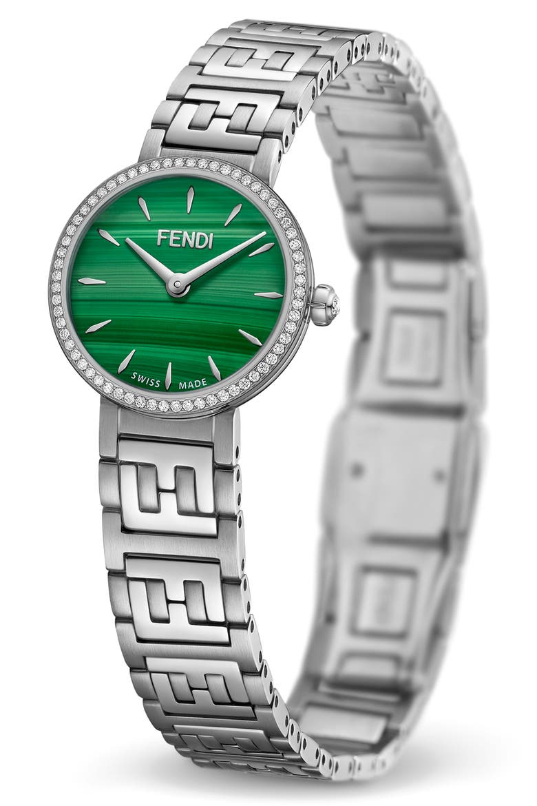 Forever Fendi Bracelet Watch, 19mm, Alternate, color, STAINLESS STEEL