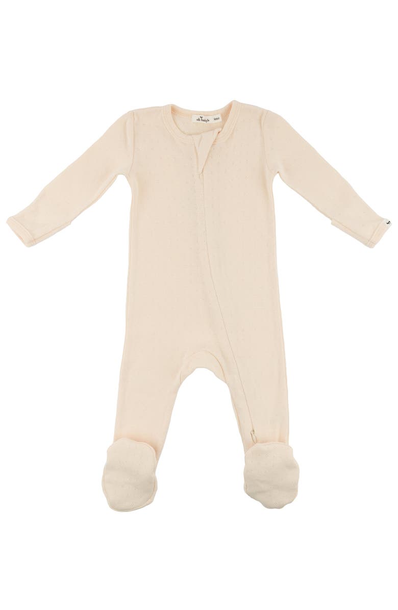 oh baby! Twinkle Pointelle Footie, Main, color, Natural
