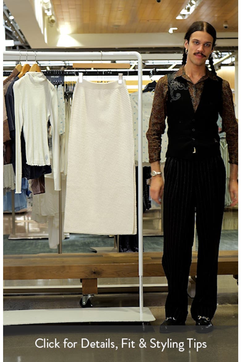 Sands Open Stitch Midi Sweater Skirt video