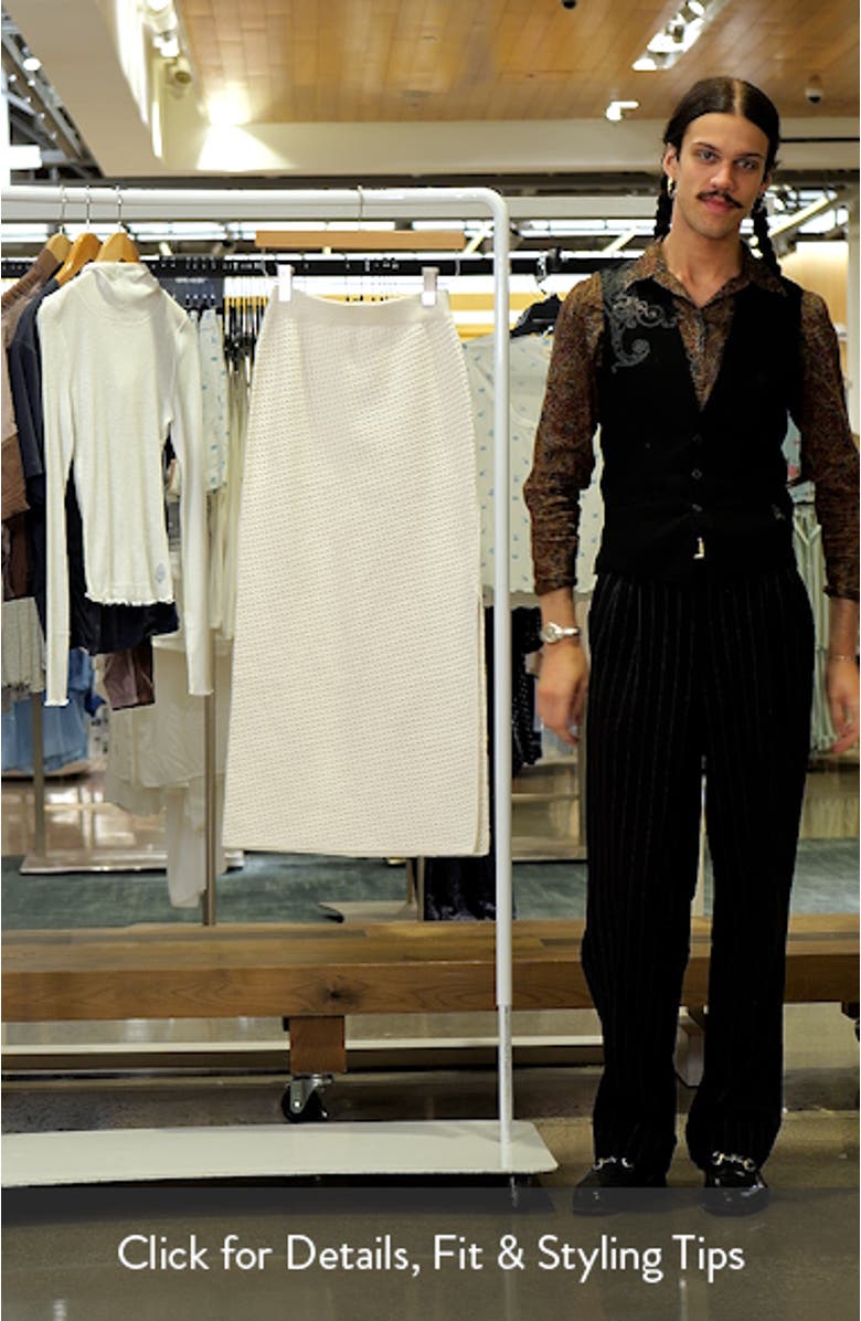 Sands Open Stitch Midi Sweater Skirt, sales video thumbnail
