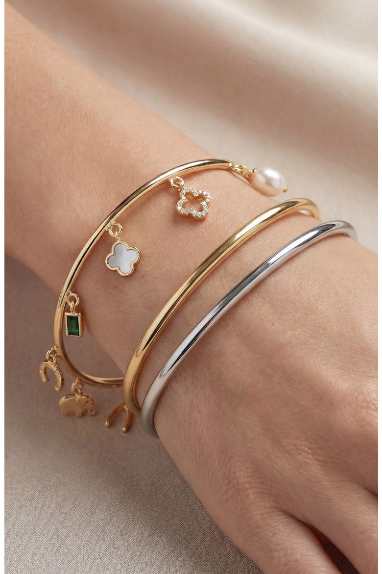 Luck Set of 3 Bangle Bracelets, Alternate, color, TWO TONE