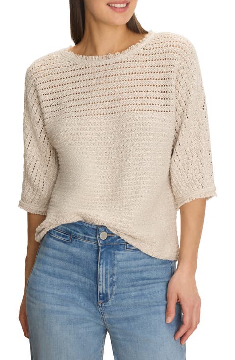 Tonal Texture Sweater (Petite)
