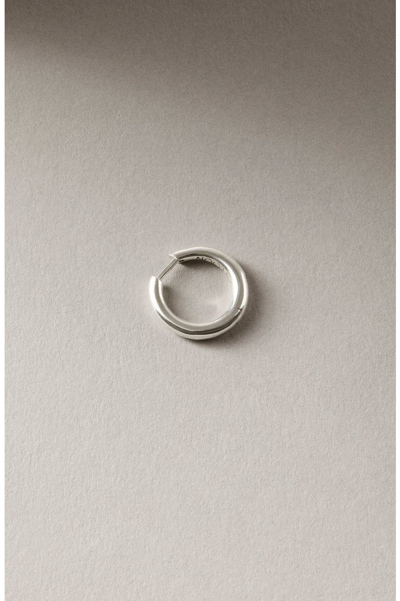 Polished Mid Hoop Silver, Main, color, Silver