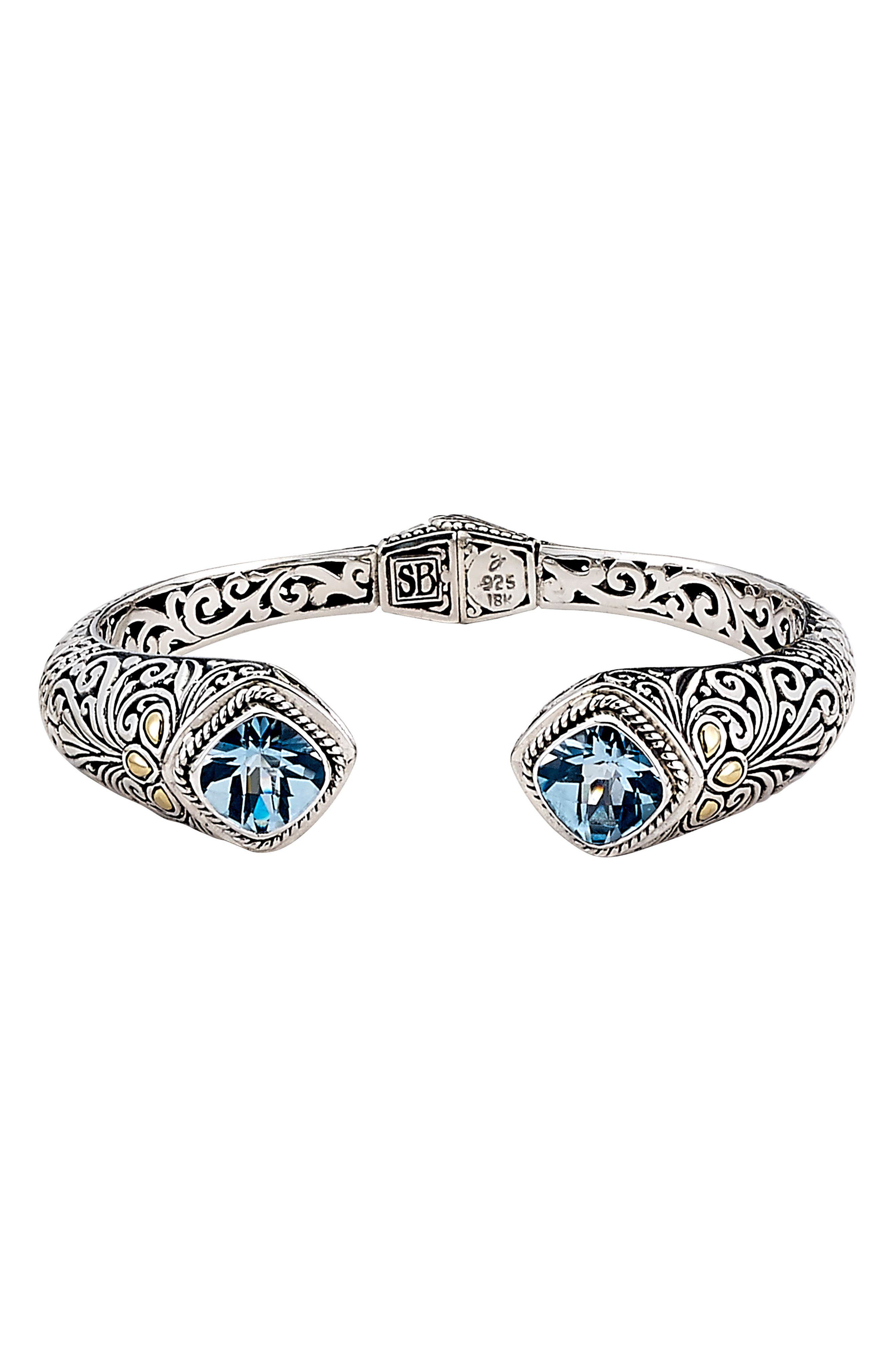 18K Gold & Sterling Silver Bangle