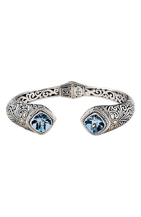 18K Gold & Sterling Silver Bangle