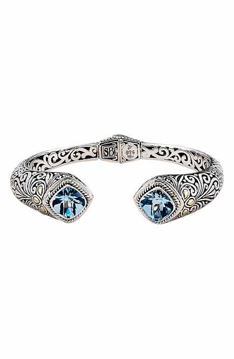 18K Gold & Sterling Silver Bangle