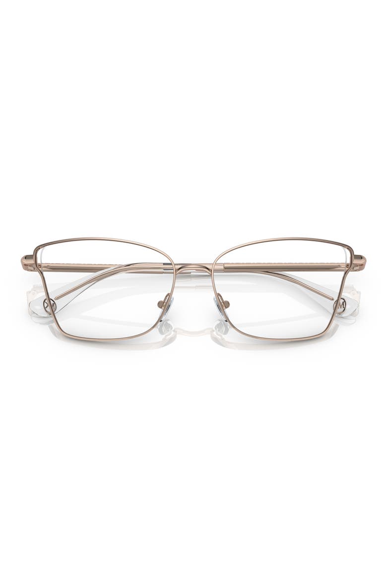 Radda 55mm Rectangular Optical Glasses, Alternate, color, ROSE GOLD