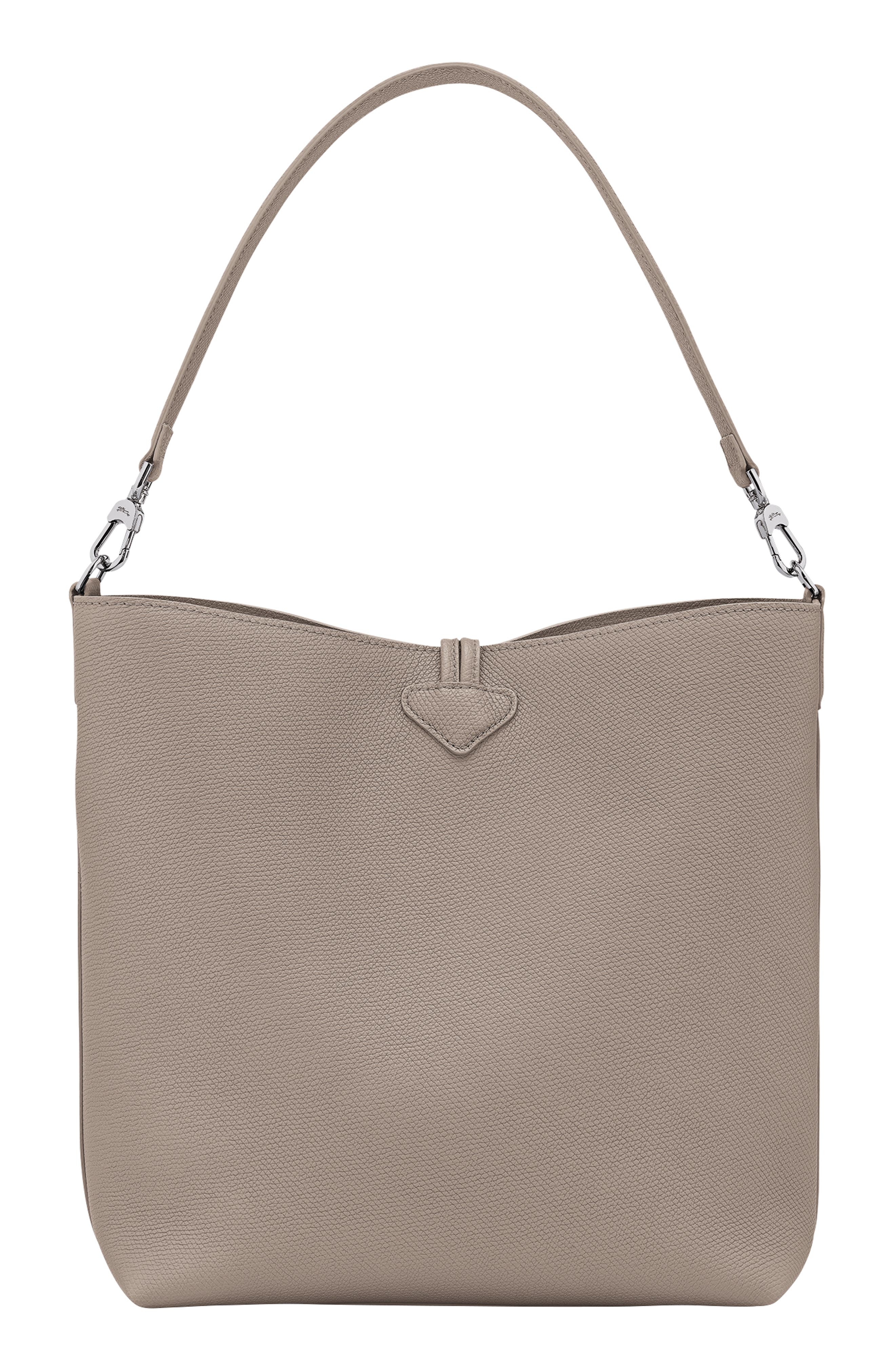 Medium Le Roseau Leather Hobo Bag, Alternate, color, CLAY