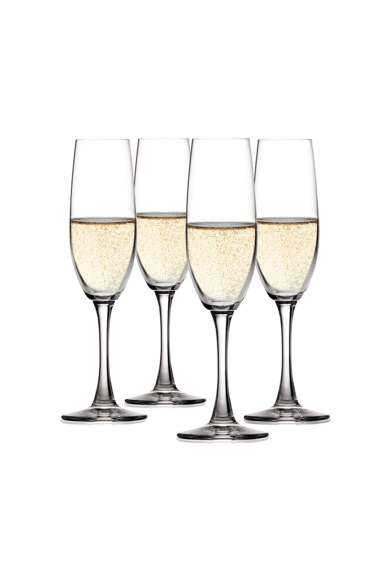 Wine Lovers Champagne Flute Glass Set of 4, Main, color, Clear