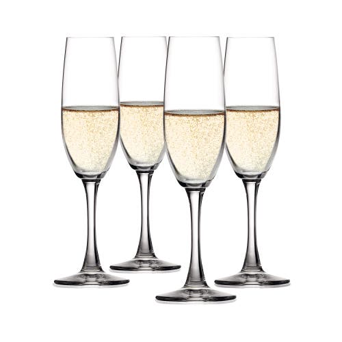 SPIEGELAU Wine Lovers Champagne Flute Glass Set of 4 in Clear 