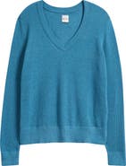 NIC+ZOE Waffle Stitch V-Neck Sweater
