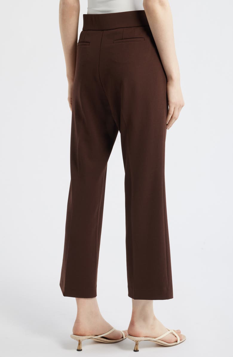 AK ANNE KLEIN Pull-On Ankle Pants, Alternate, color, Dark Chocolate