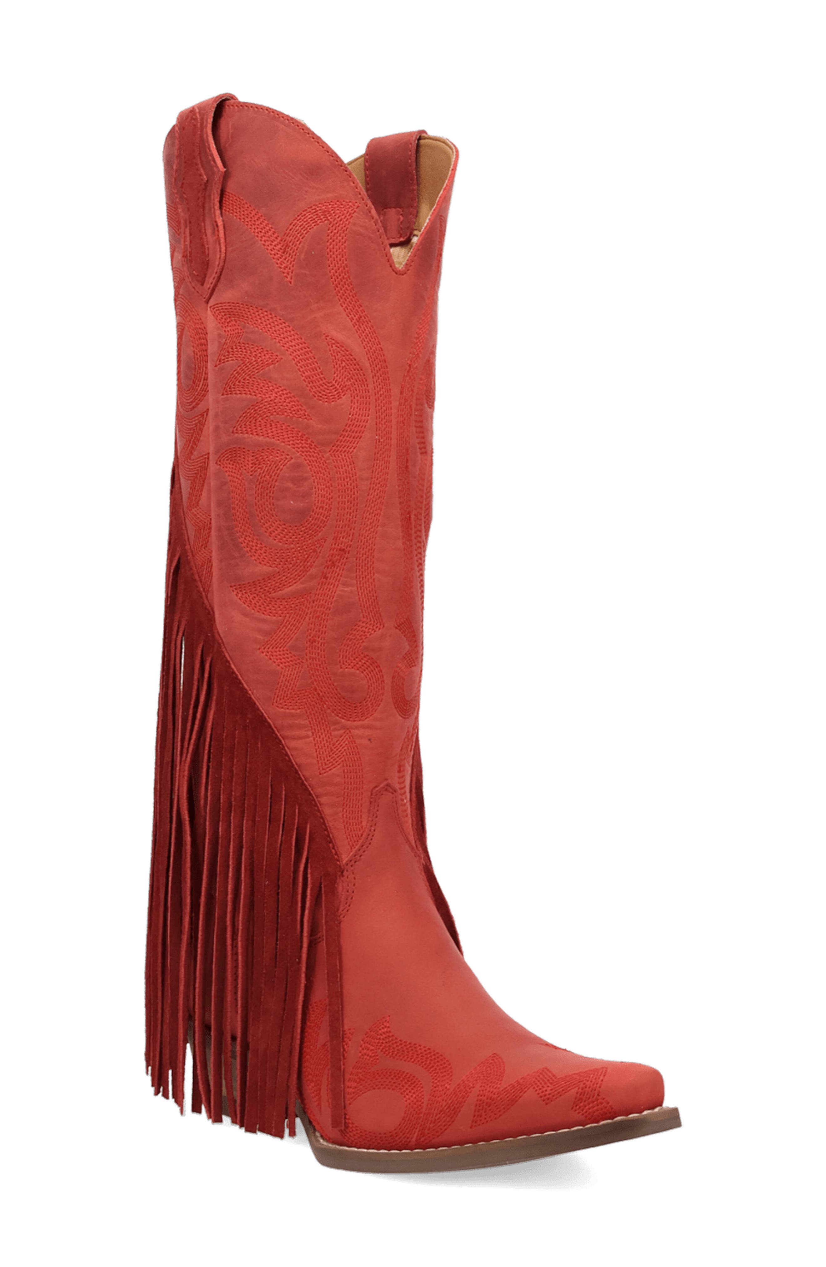 Walk West Western Boot, Main, color, RED