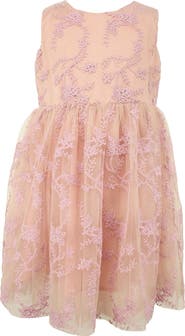 Popatu Kids' Embroidered Overlay Tulle Dress