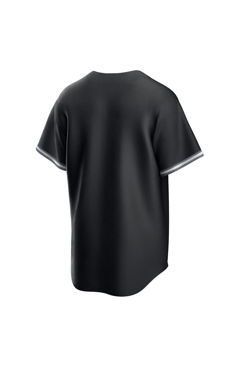 Nike Men's Nike Black/White Toronto Blue Jays Official Replica Jersey, Alternate, color,