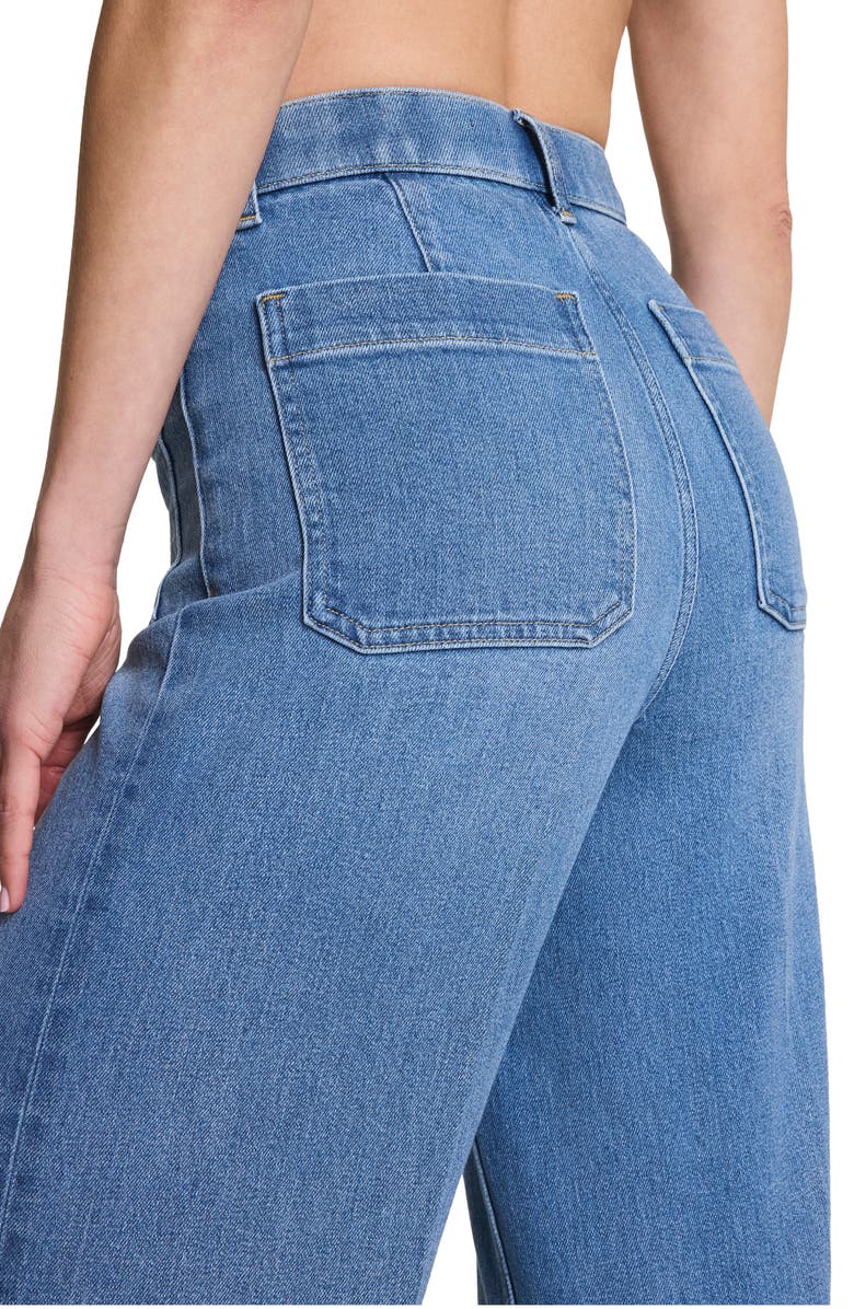 SPANX<sup>®</sup> SPANXshape<sup>™</sup> Authentic 360 Patch Pocket Cropped Wide Leg Jeans, Alternate, color, Elysian