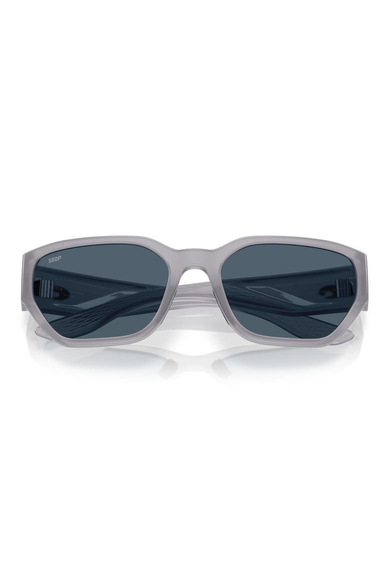 Clemente 58mm Polarized Rectangular Sunglasses, Alternate, color, MILKY VIOLET/ GRAY 580P