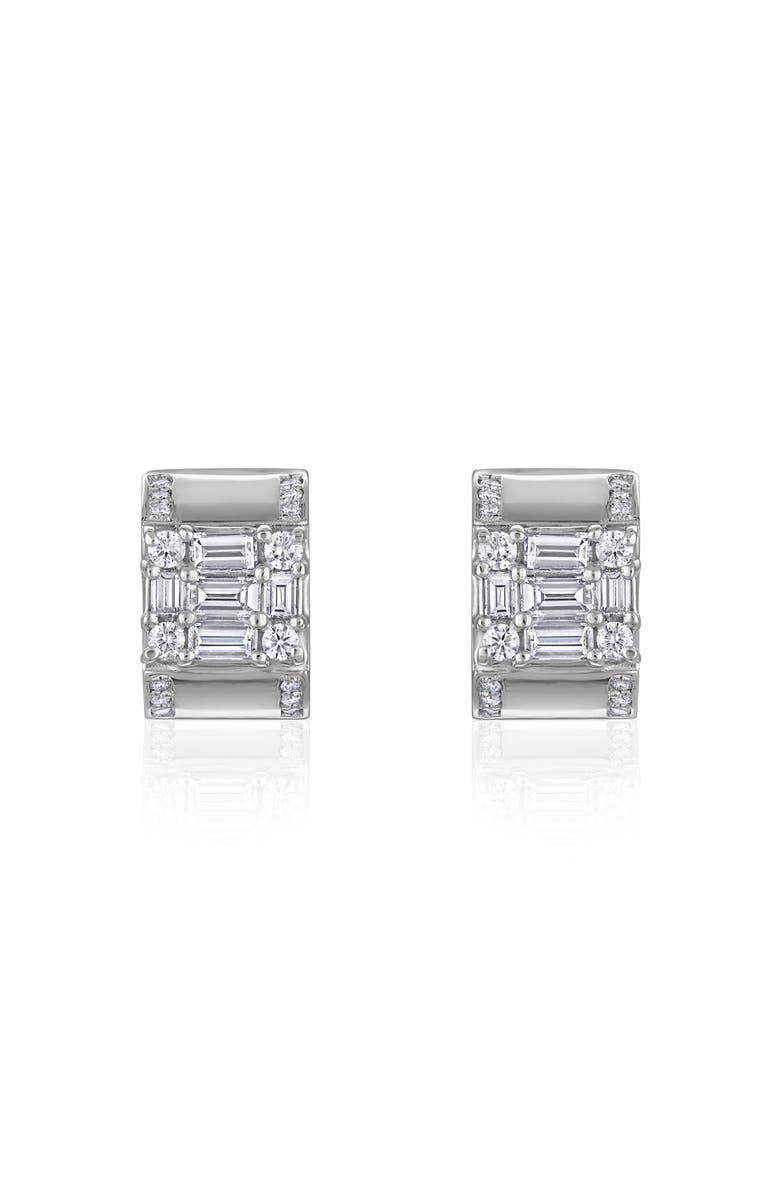 Mindi Mond Clarity Diamond Huggie Hoop Earrings, Alternate, color, 18K White Gold