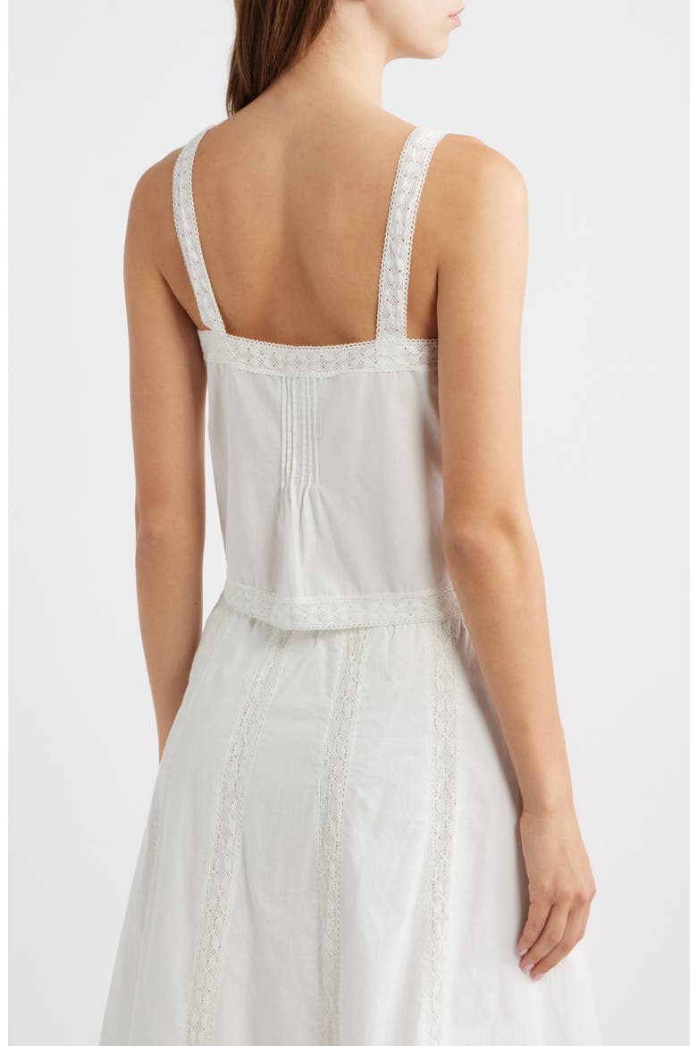 Amal Embroidered Eyelet Organic Cotton Top, Alternate, color, IVORY