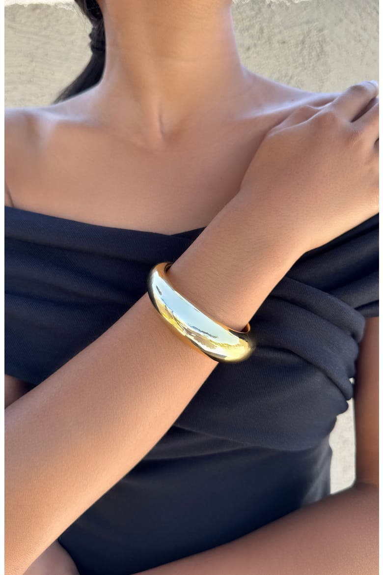 Chunky Cuff Bracelet, Alternate, color, GOLD