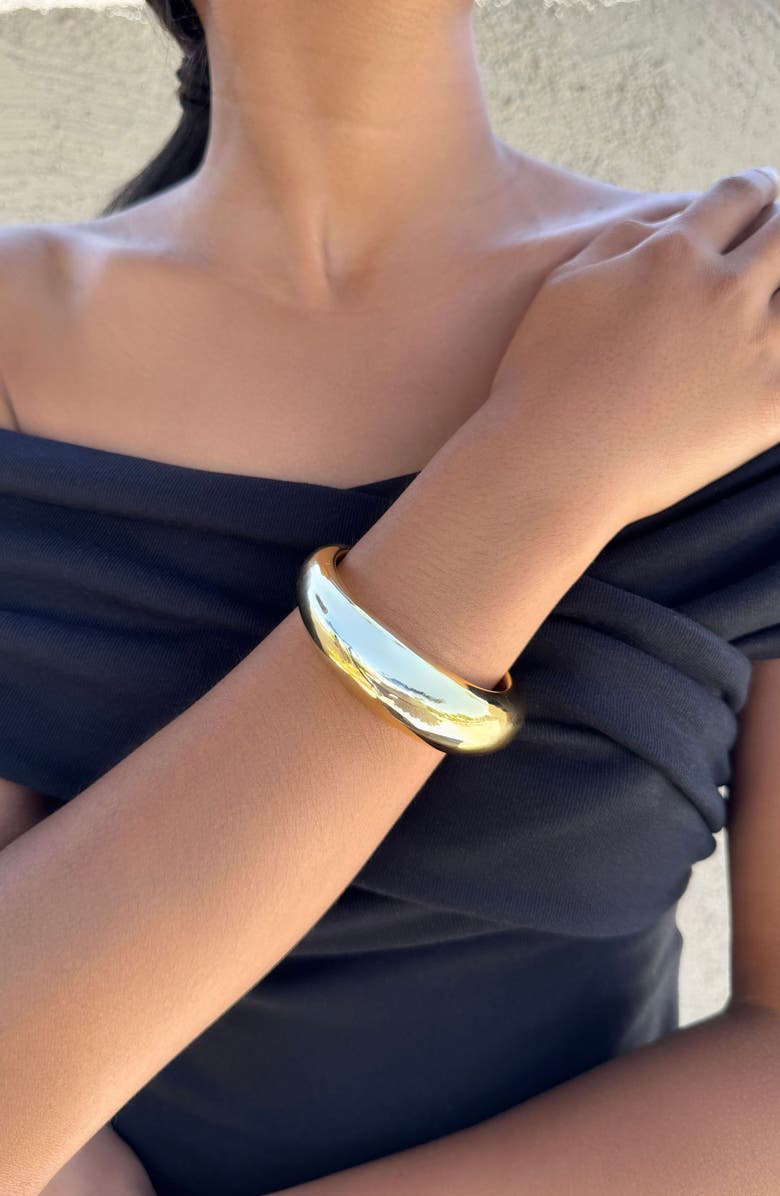 Adornia Chunky Cuff Bracelet, Alternate, color, Gold