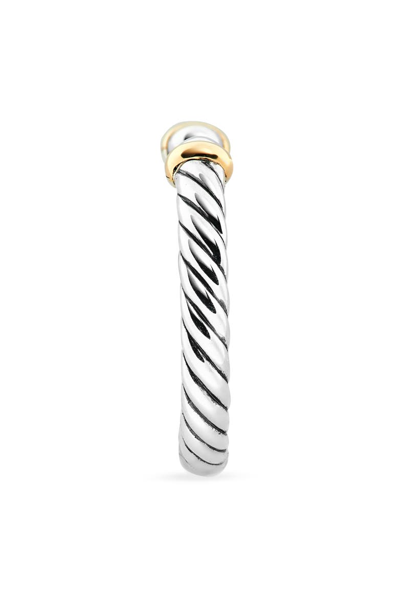 Cable Collectibles® Petite Ring in Sterling Silver & 14K Gold, Alternate, color, STERLING SILVER/ GOLD