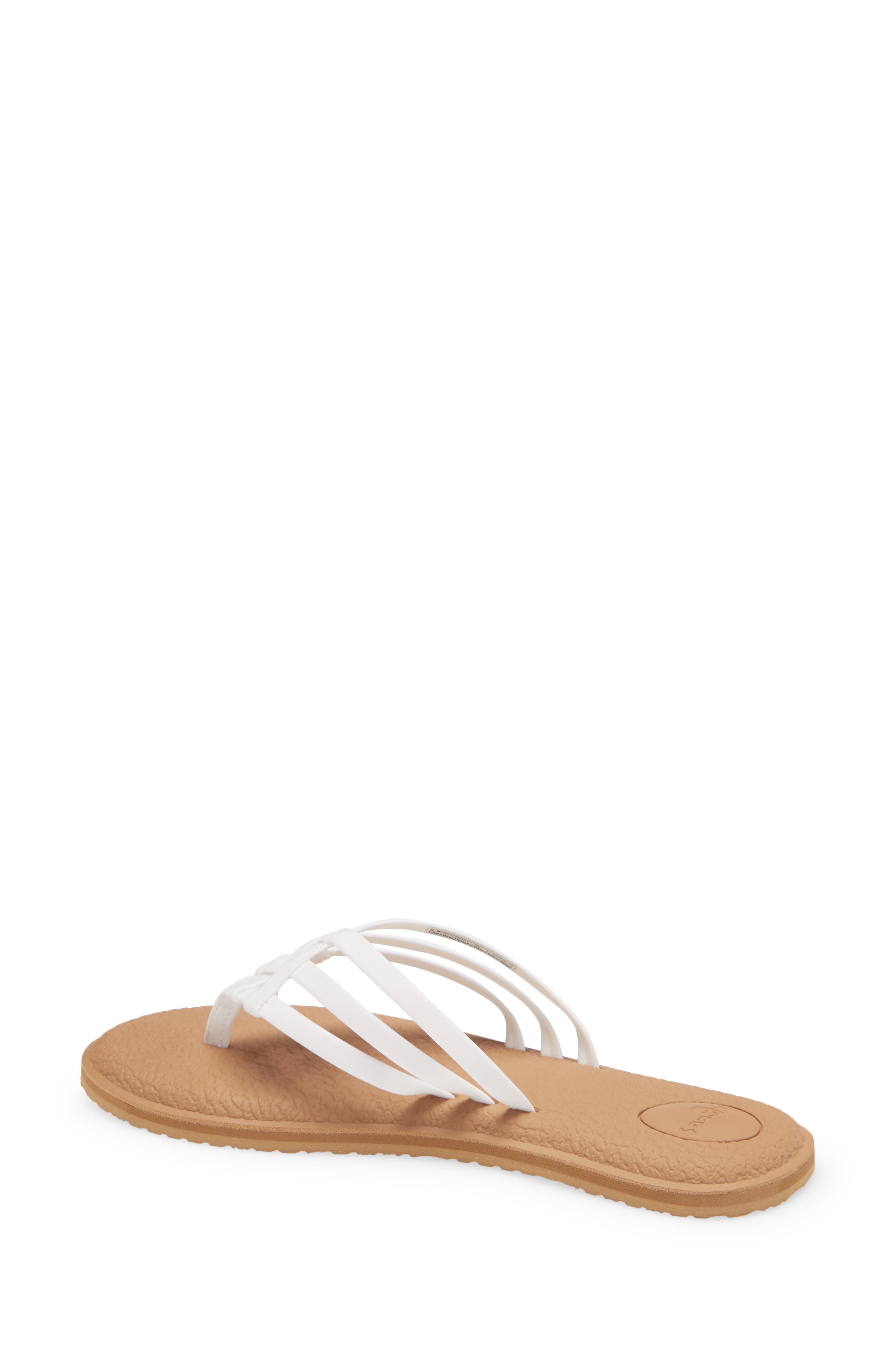 Yoga Salty Flip Flop, Alternate, color, WHITE/ TAN