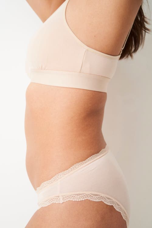 Stripe & Stare T-shirt Bra & Orignal Knicker Set In Sand