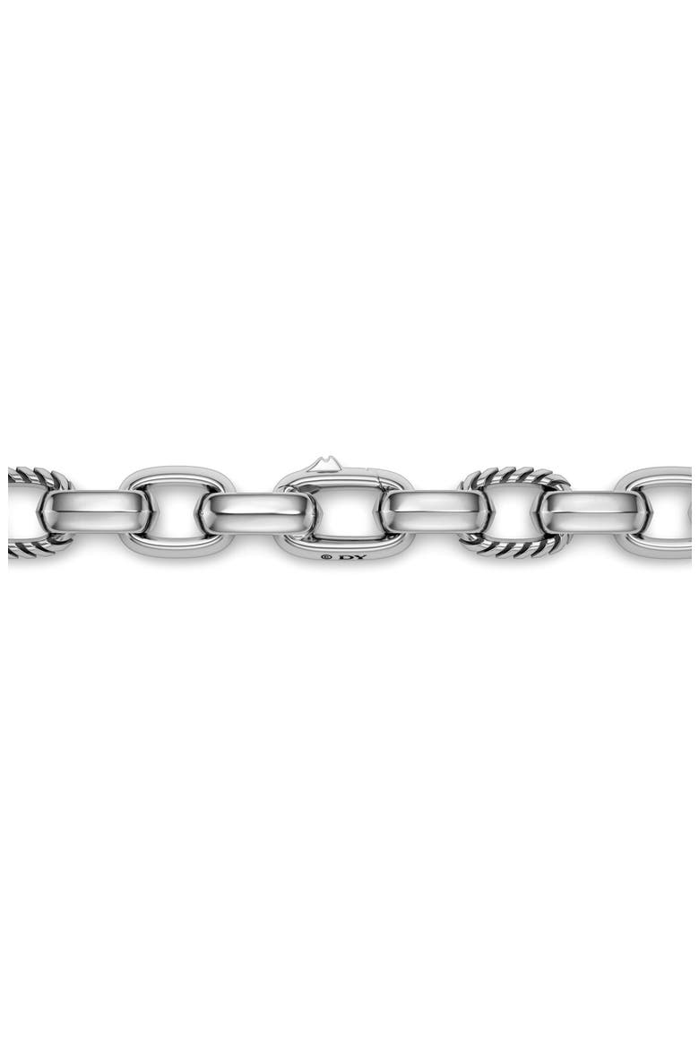 Chevron Oval Link Necklace, Alternate, color, SILVER