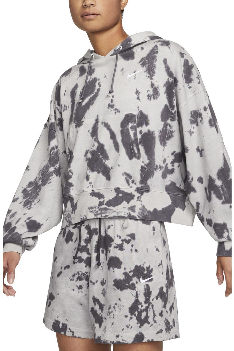 Oversize Hoodie, Main, color, GREY/ WHITE
