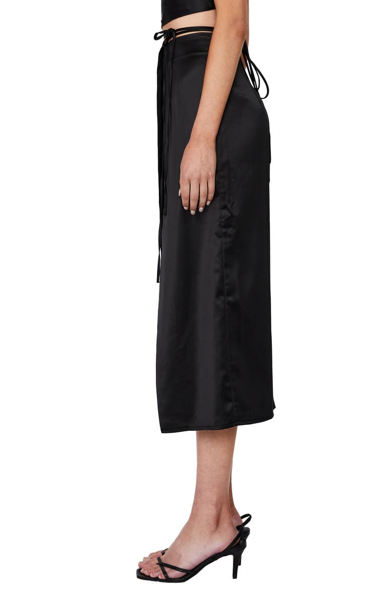 Bardot Montana Strappy Satin Wrap Skirt, Alternate, color, 