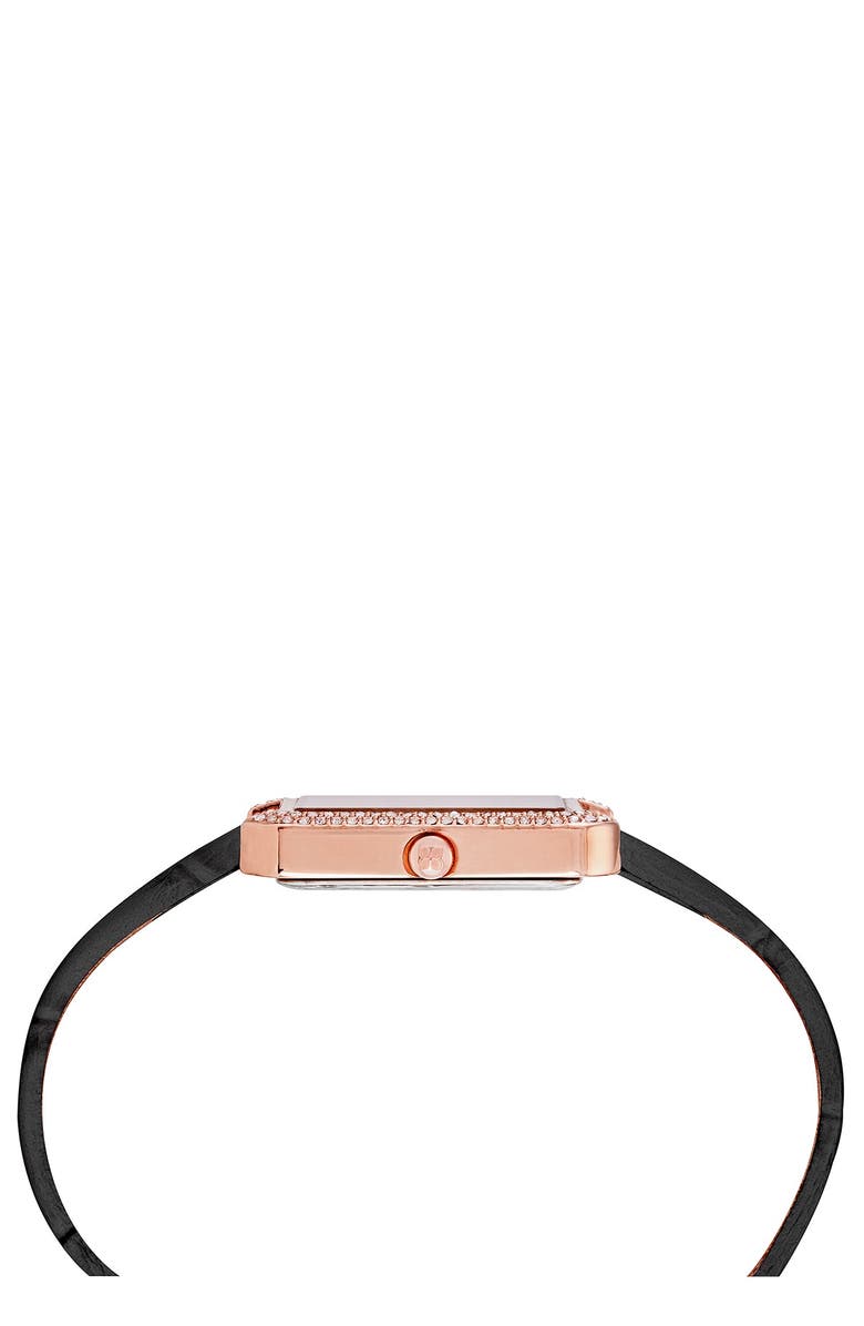 BCBGMAXAZRIA Classic Japanese-Quartz Watch with Leather Strap, 25.5mm, Alternate, color, 