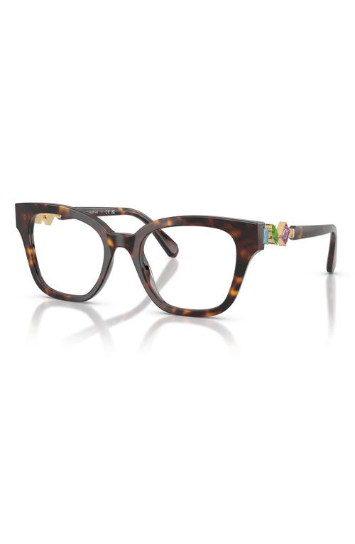 Swarovski 52mm Square Optical Glasses In Brown