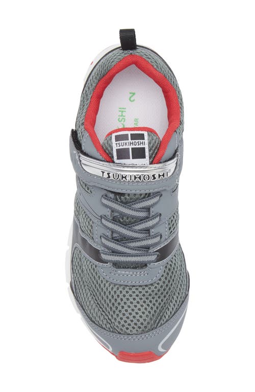 Tsukihoshi Velocity Washable Sneaker In Gray/red