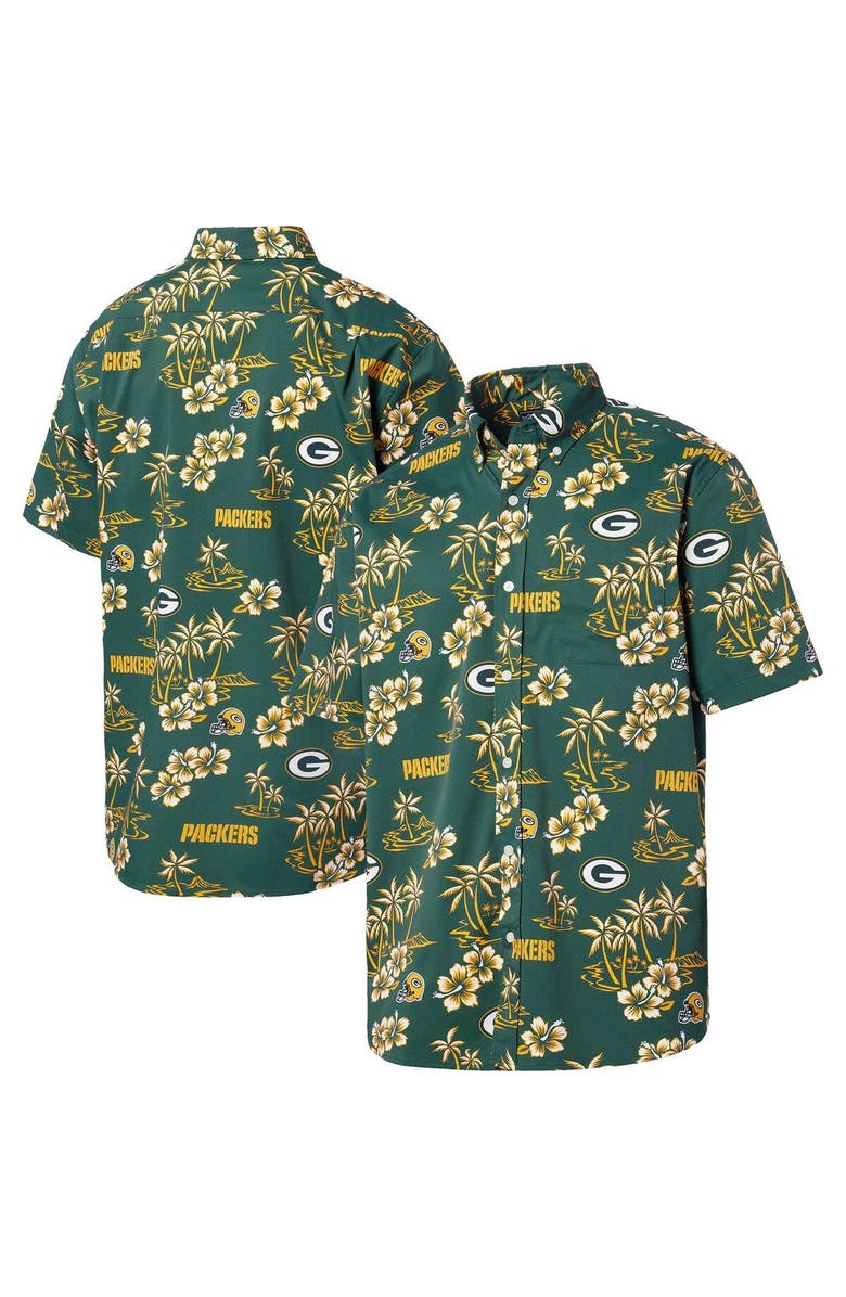 Reyn Spooner Men's Reyn Spooner Green Green Bay Packers Kekai Button-Up Shirt, Main, color, 