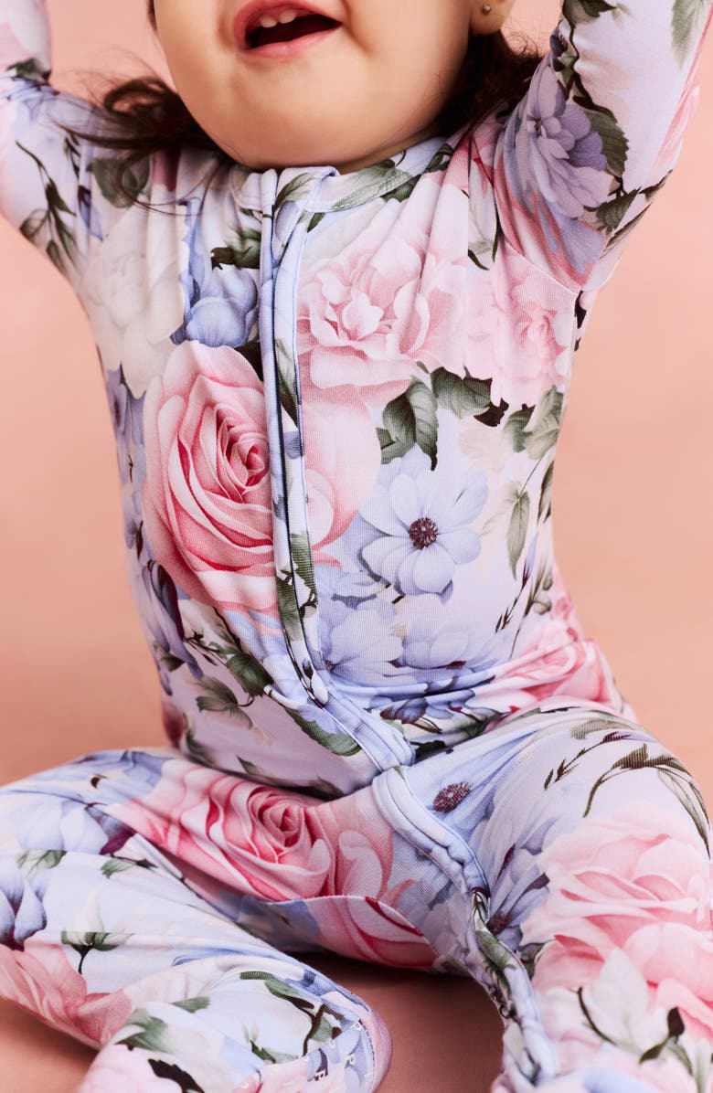 Posh Peanut Fitted Convertible One-Piece Pajamas, Alternate, color, Blue