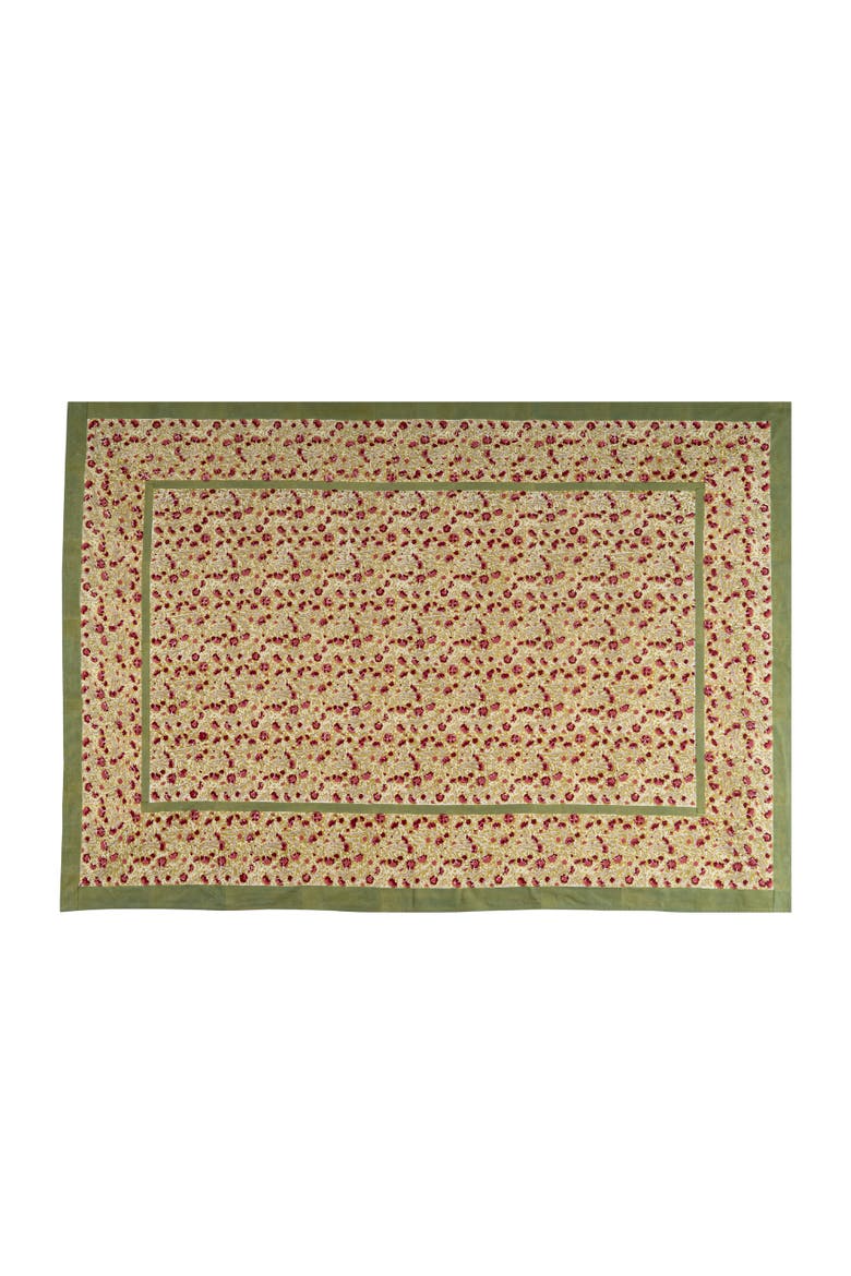 Meadows Tablecloth, Alternate, color, Red/Green 71" x 128"
