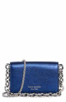 Kate Spade New York natasha metallic pebbled leather crossbody bag
