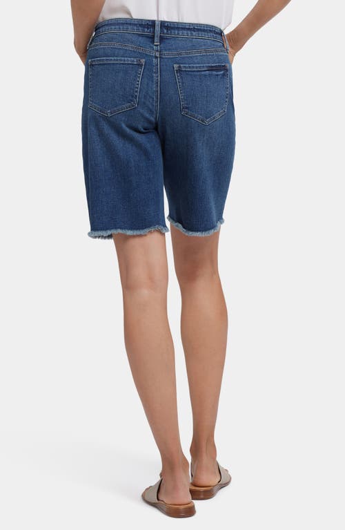 Nydj Lilly Fray Hem Denim Shorts In Blue