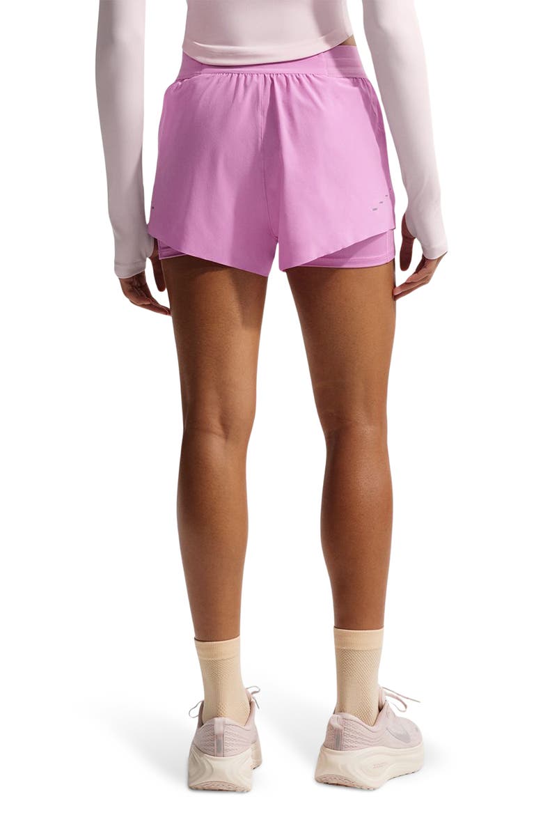 Swift Dri-FIT Mid-Rise 2-in-1 Running Shorts, Alternate, color, LIGHT MAGENTA/ REFLECTIVE SILV