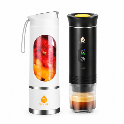 Portable Juicer & Blender Cup + 3-in-1 Portable Espresso & Coffee Machine