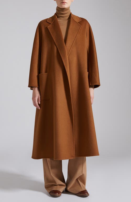 Max Mara Ludmilla Double Face Cashmere Coat In Brown