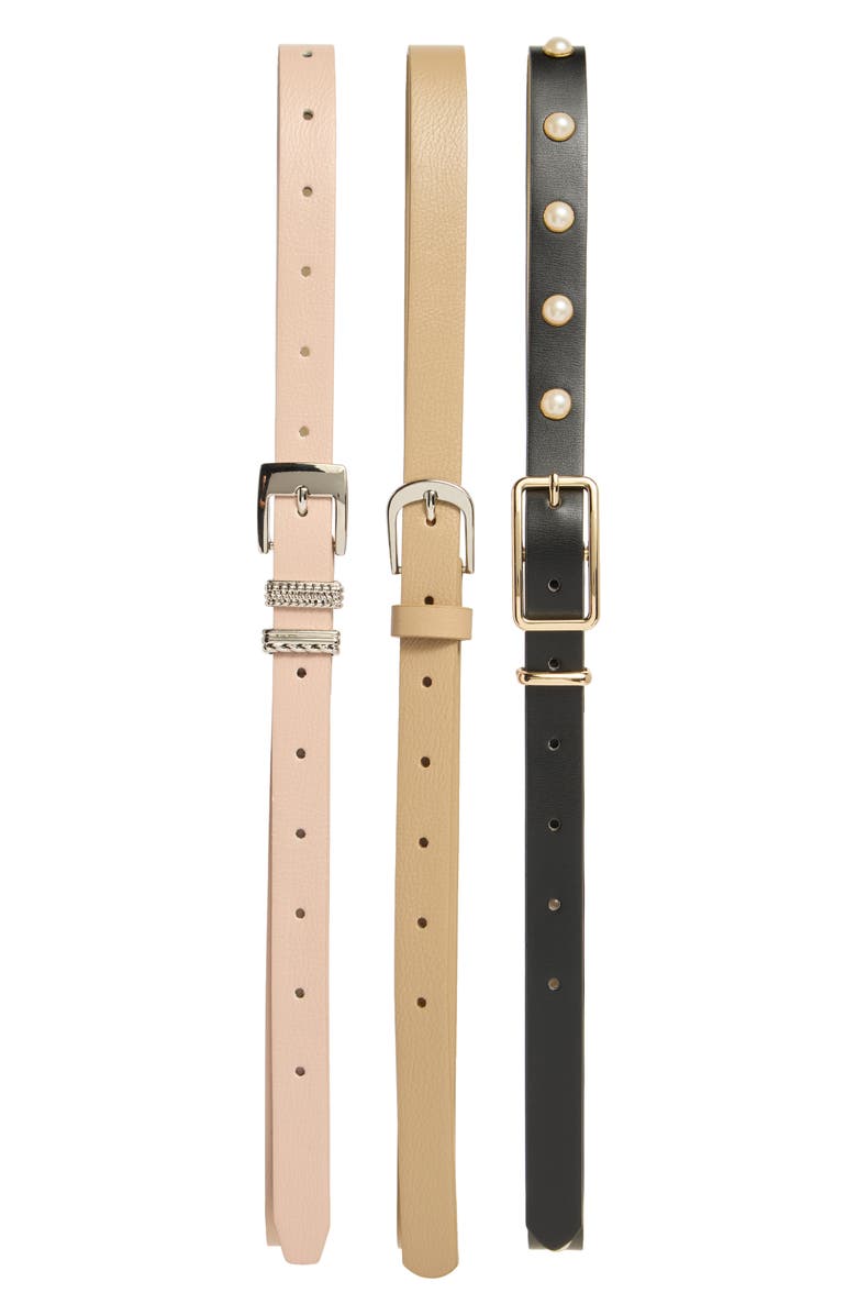 Steve Madden Assorted 3-Pack Belts, Main, color,