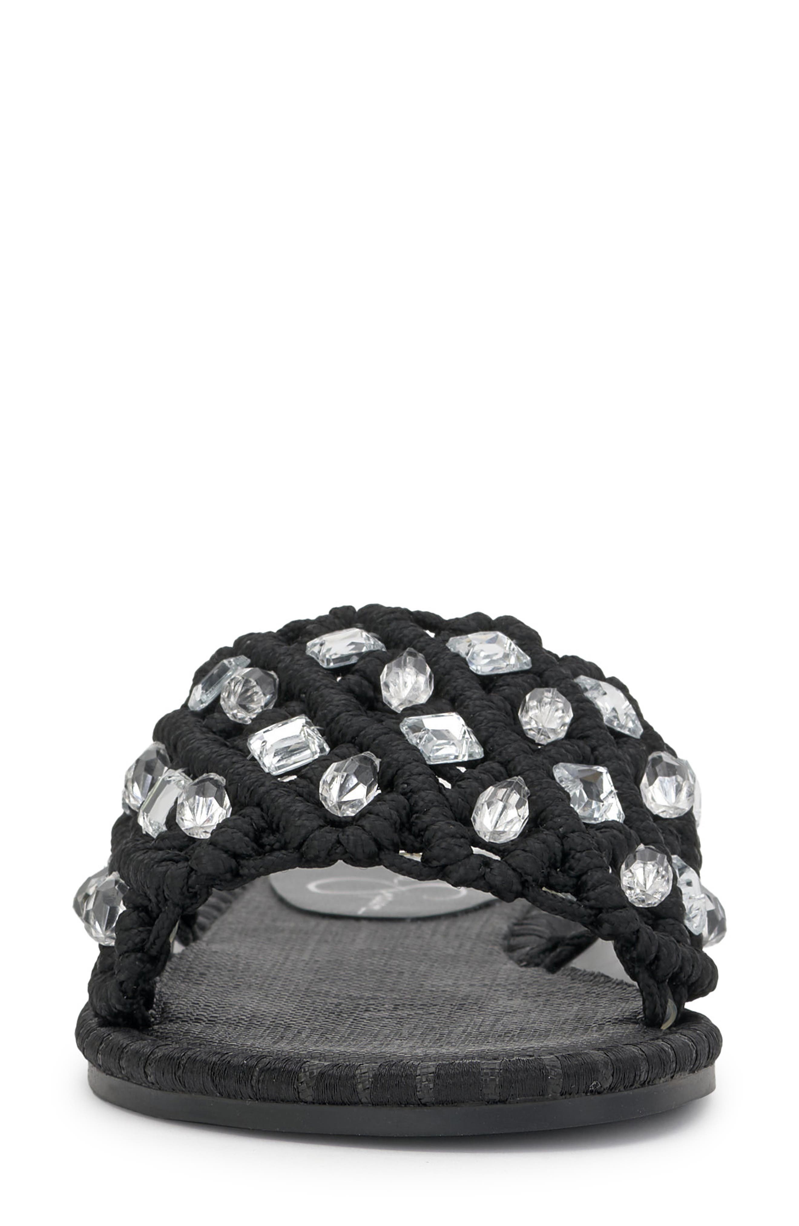 Jessica Simpson Brennara Crystal Embellished Slide Sandal, Alternate, color, 