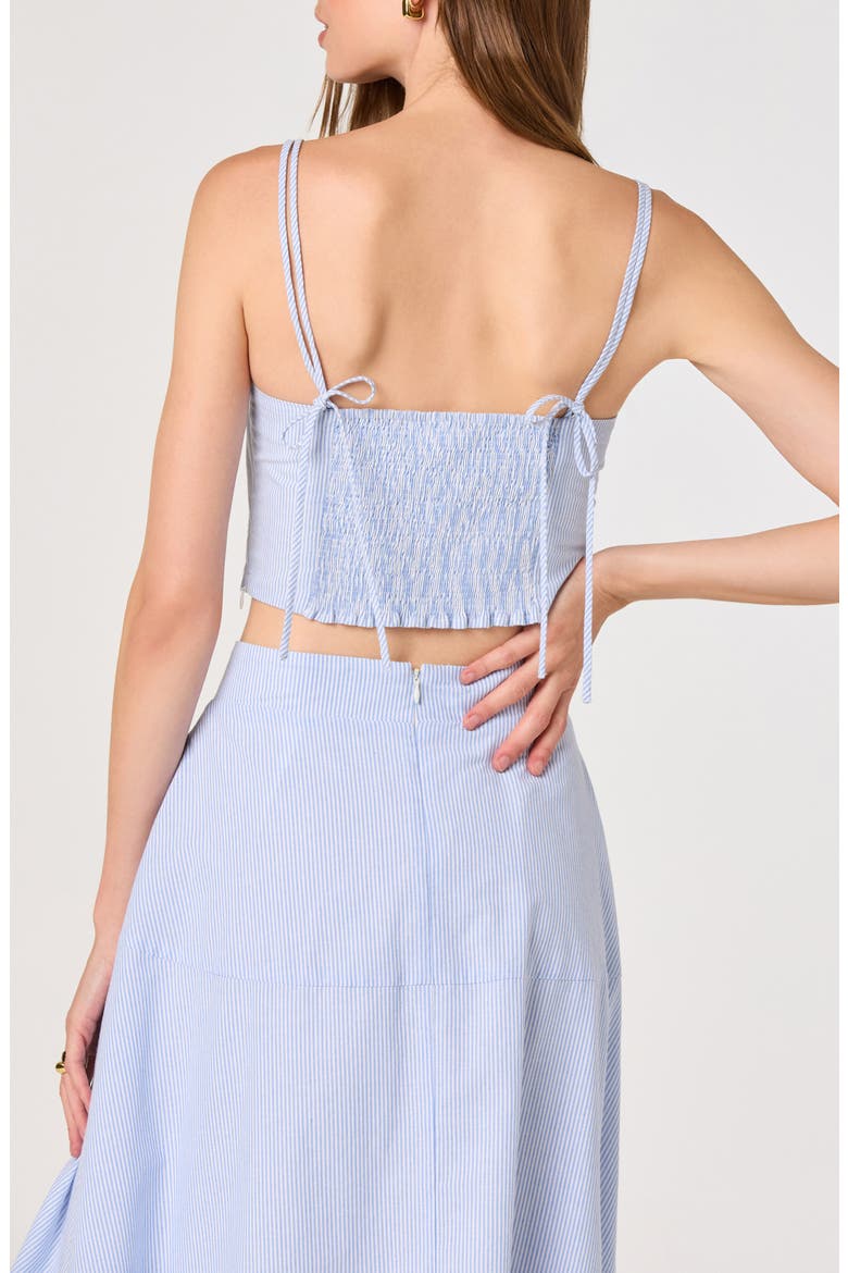 Azzura Stripe Crop Top, Alternate, color, BLUE STRIPE