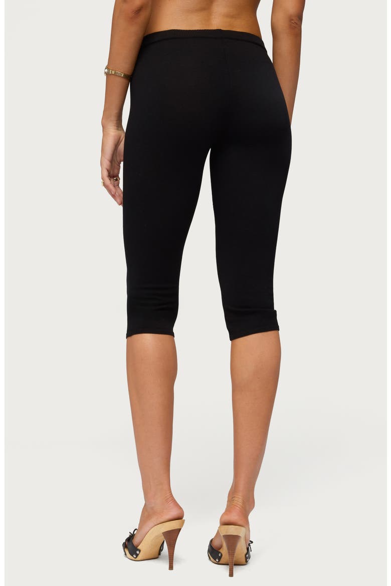 Vanessa Knit Capri Pants, Alternate, color, BLACK