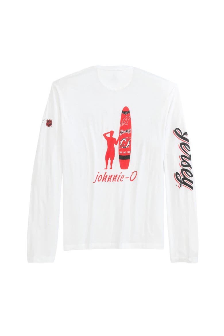 Men's johnnie-O White New Jersey Devils Adam Long Sleeve T-Shirt, Alternate, color, White